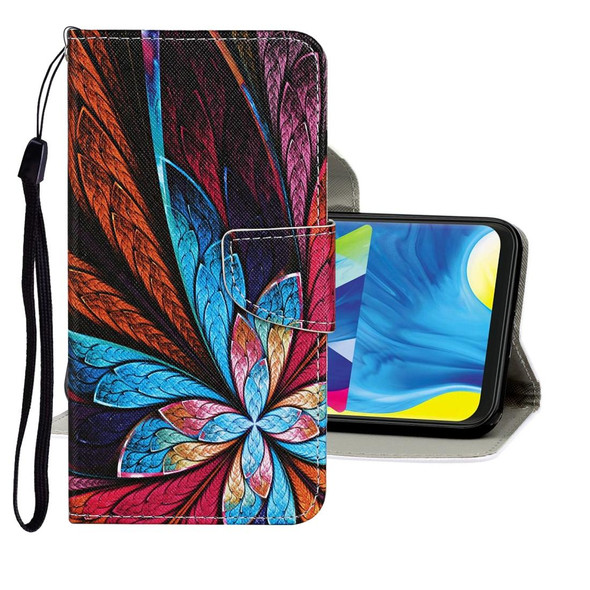 Samsung Galaxy A21s Colored Drawing Pattern Horizontal Flip Leather Case with Holder & Card Slots & Wallet(Oil Painting)