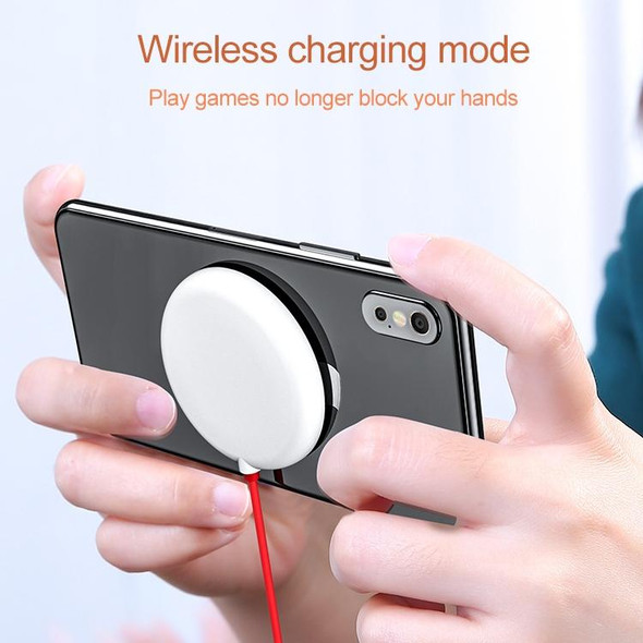 10W Portable Suction Cup Mobile Phone Fast Charging Wireless Charger, Suitable for iPhone 8 / X, Length: 1.5m(Red)