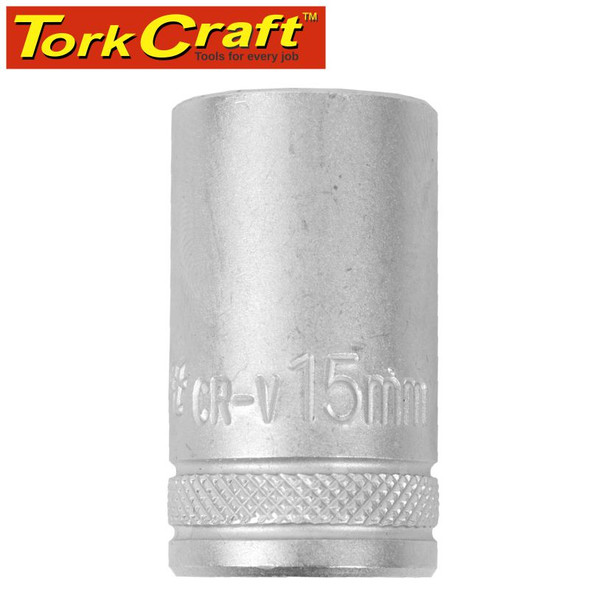 SOCKET 15MM X 21.8MM 1/2' DRIVE CRV 12 POINT