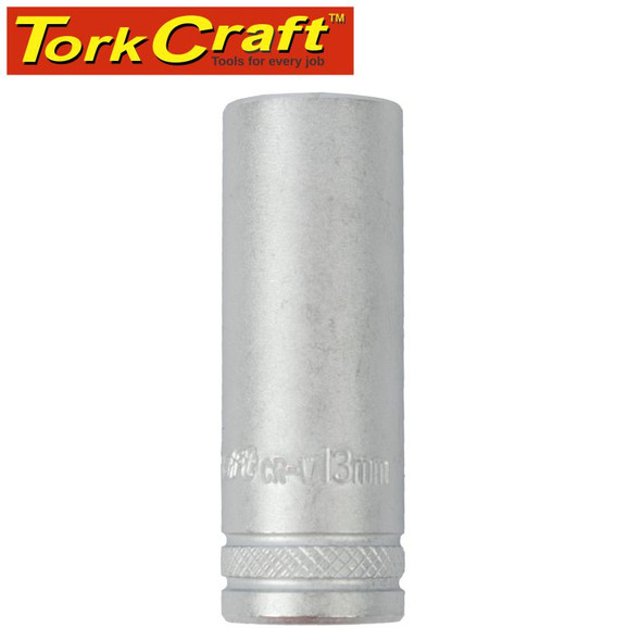 SOCKET 13MM 1/4' DR DEEP SOCKET CRV 12 POINT