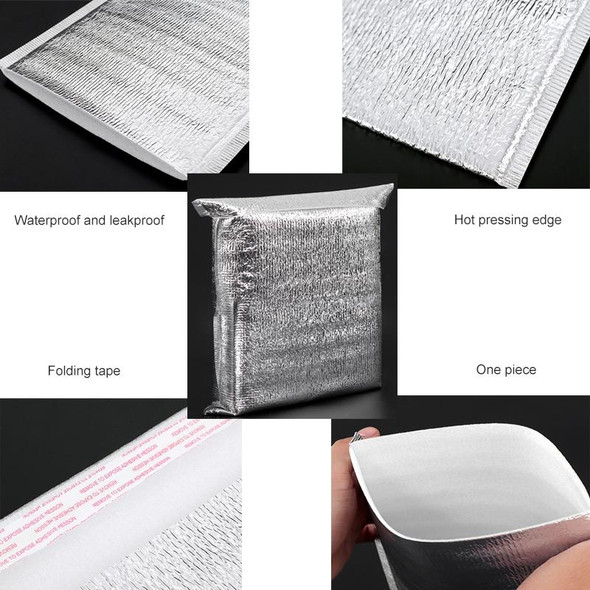 2 PCS Aluminum Foil Storage Bag With Tape - Thermal Insulation And Cold Storage of Food(40x40x0.3cm)