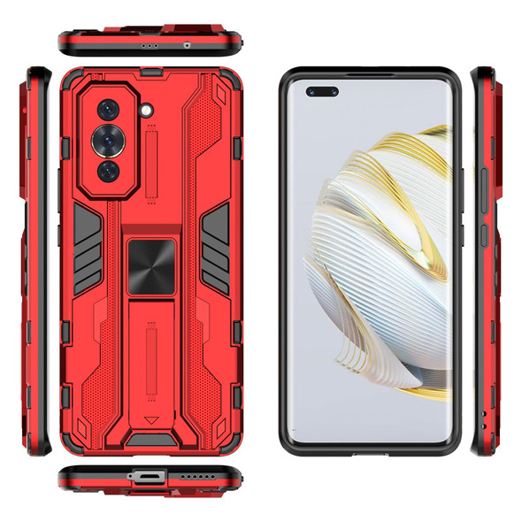 Huawei Nova 10 Pro 4G Supersonic PC + TPU Shock-proof Protective Phone Case with Holder(Red)