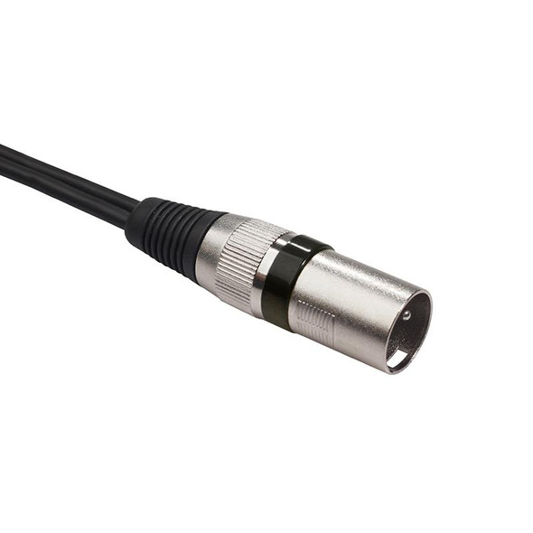 2055MFF-03 2 In1 XLR Male to Double Female Microphone Audio Cable, Length: 0.3m(Black)