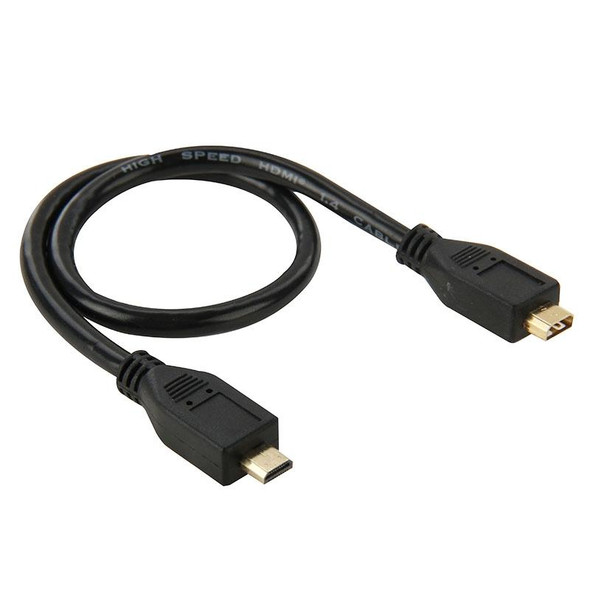 30cm Micro HDMI (Type-D) Male to Micro HDMI (Type-D) Female Adapter Cable