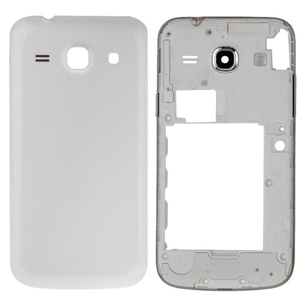 Full Housing Cover (Middle Frame Bezel + Battery Back Cover) for Galaxy Core Plus / G350(White)