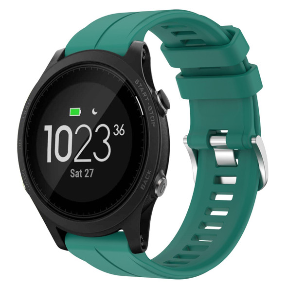 Garmin Forerunner 935 22mm Solid Color Silicone Watch Band(Green)