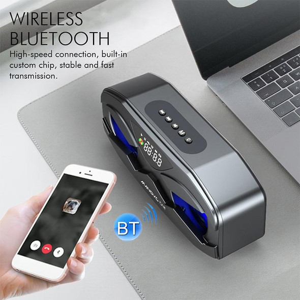 M5 Cool Owl Design Bluetooth Speaker LED Flash Wireless Loudspeaker FM Radio Alarm Clock TF Card(Rose Gold)