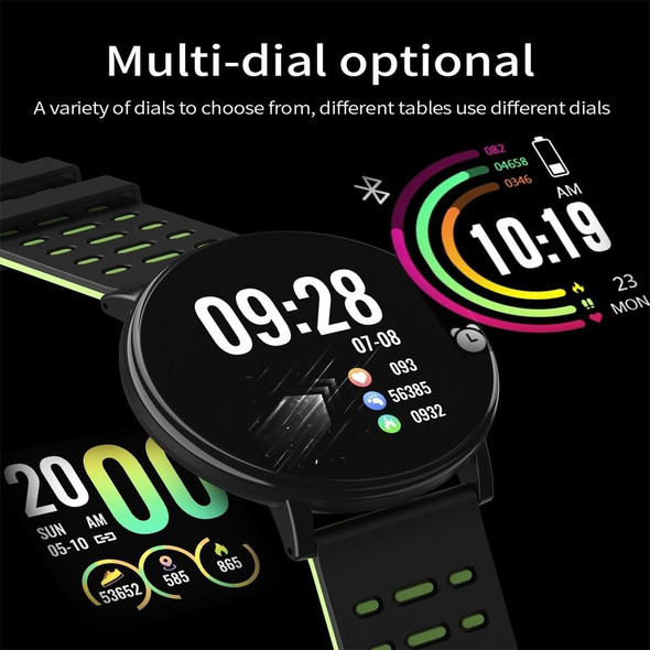 119plus 1.3inch IPS Color Screen Smart Watch IP68 Waterproof,Support Call Reminder /Heart Rate Monitoring/Blood Pressure Monitoring/Blood Oxygen Monitoring(Green)