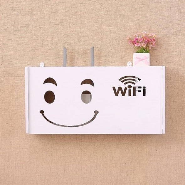Socket Router Storage Box Set-top Box Decoration TV Cabinet Living Room Junction Box, Size:40.5x20.5x9.5cm(Smiley Face)