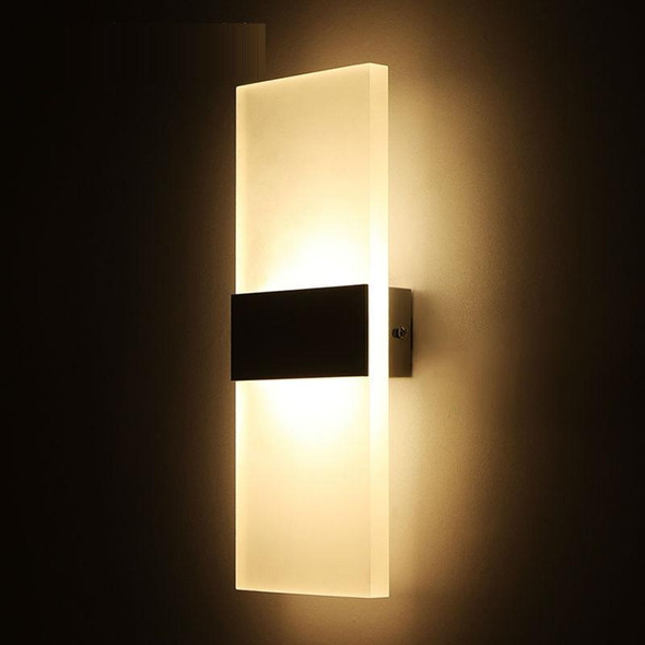 Right Angle Black LED Bedroom Bedside Wall Aisle Balcony Wall Lamp, Size:146cm(Warm Light)
