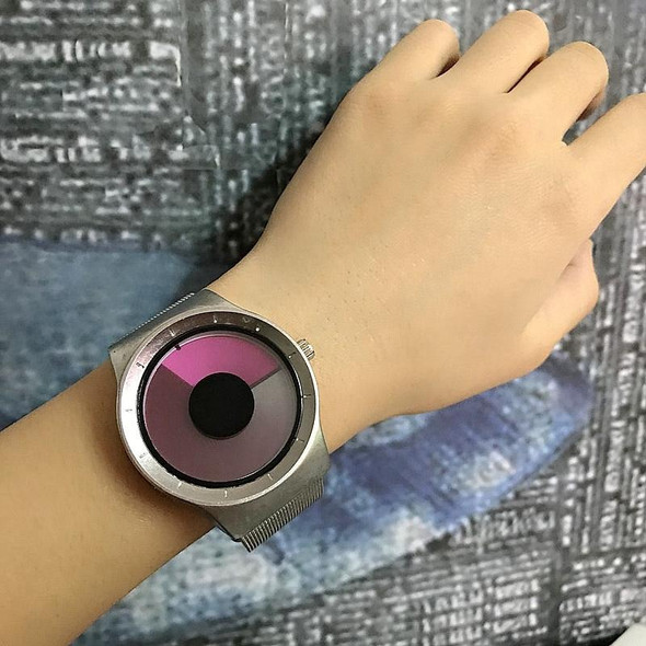 2 PCS Creative Swirl Design Luminous Watch withouPointer(Purple)