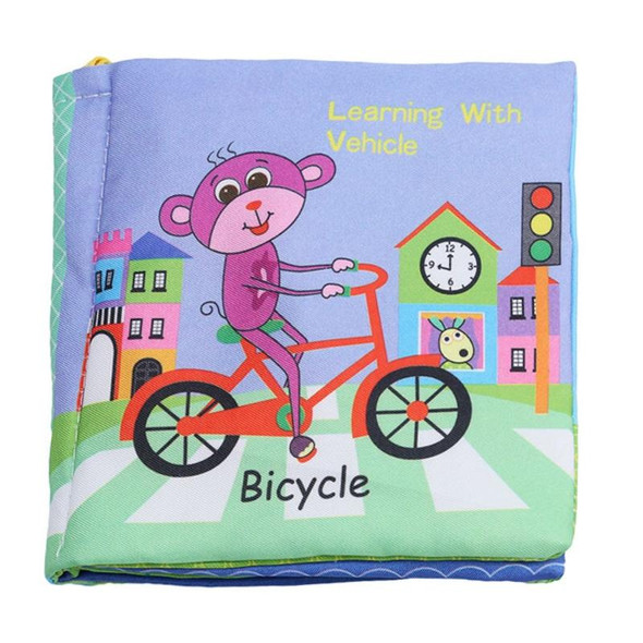 Baby Rattles Toy Soft Animal Cloth Book Newborn Stroller Hanging Toy Early Learning Education Baby Toys(Vehicle)