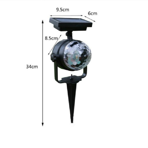 Solar Rotating Colorful Projection Lamp Outdoor Grass Light Garden Light