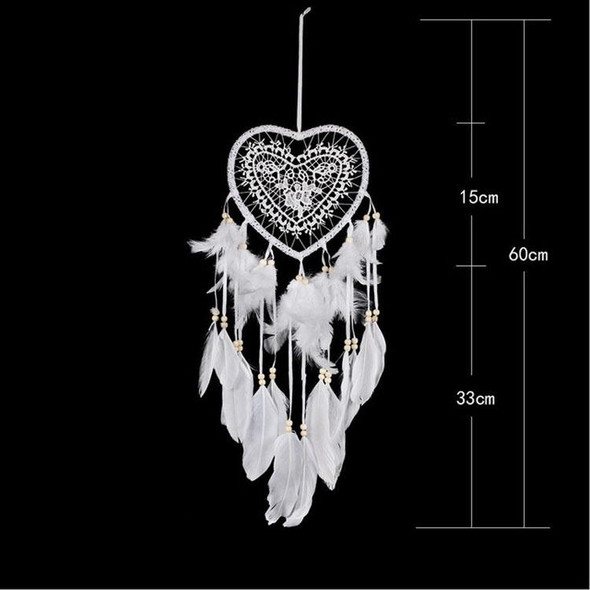 Creative Hand-Woven Crafts Dream Catcher Home Car Wall Hanging Decoration, Type:With Light(White)