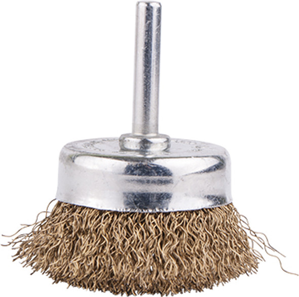 WIRE CUP BRUSH 50MM X 6MM SHAFT