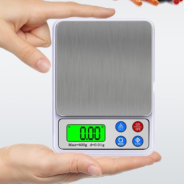 MH-555 600g x 0.01g High Accuracy Digital Electronic Portable Kitchen Scale Balance Device with 2.2 inch LCD Screen