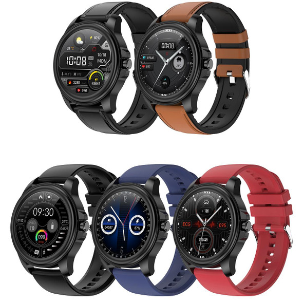 E89 1.32 Inch Screen TPU Strap Smart Health Watch Supports ECG Function, AI Medical Diagnosis, Body Temperature Monitoring(Red)