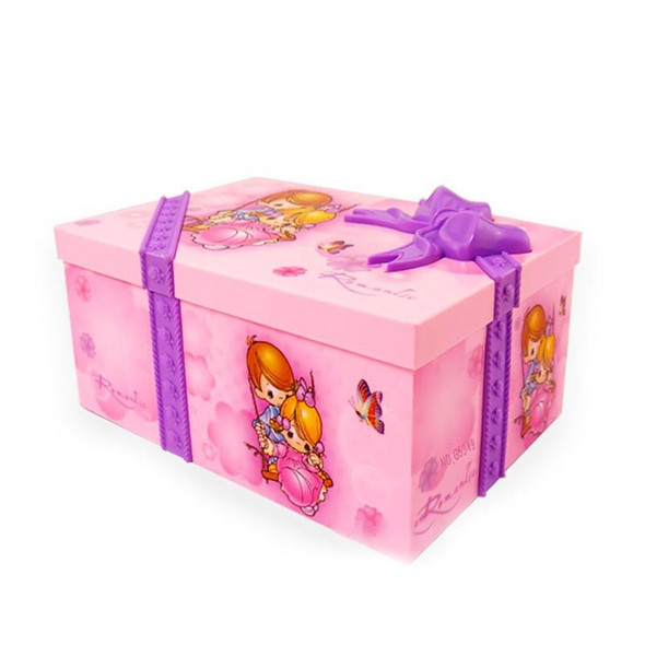 Girly Heart Dancing Girl Jewelry Storage Music Box, Style:Love(Purple)