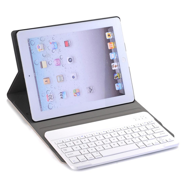 A02 for iPad 4 / 3 / 2 Universal Ultra-thin ABS Horizontal Flip Tablet Case + Bluetooth Keyboard(Rose Gold)