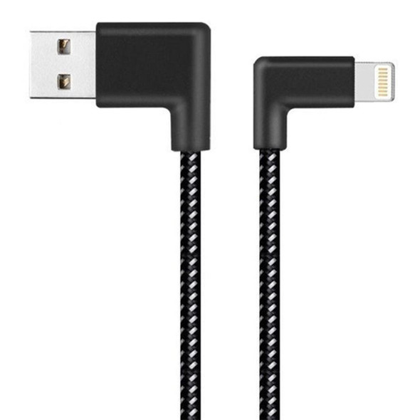 2m 2A USB to 8 Pin Nylon Weave Style Double Elbow Data Sync Charging Cable,  - iPhone XR / iPhone XS MAX / iPhone X & XS / iPhone 8 & 8 Plus / iPhone 7 & 7 Plus / iPhone 6 & 6s & 6 Plus & 6s Plus / iPad