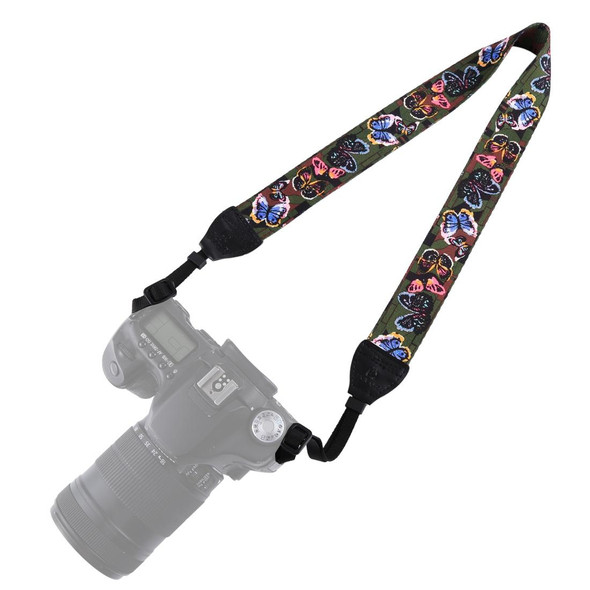 PULUZ Retro Ethnic Style Multi-color Series Butterflies Shoulder Neck Strap Camera Strap for SLR / DSLR Cameras