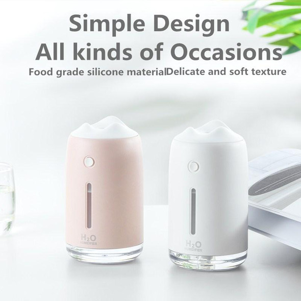 Snow Mountain Simple Mini Home Silent Bedroom Student Dormitory Office Portable USB Wireless Persistent Air Humidifier(green)