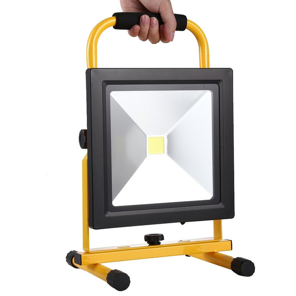 30W IP65 Waterproof COB LED Rechargeable Flood Light , 2650LM 6000-6500K with Car Charger, AC 85-265V
