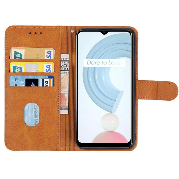 Leather Phone Case - OPPO Realme C21(Brown)