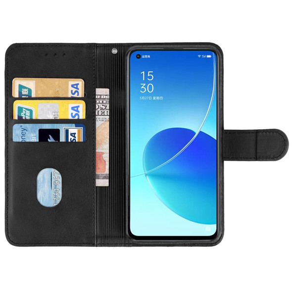 Leather Phone Case - OPPO Reno6 Pro 5G(Black)