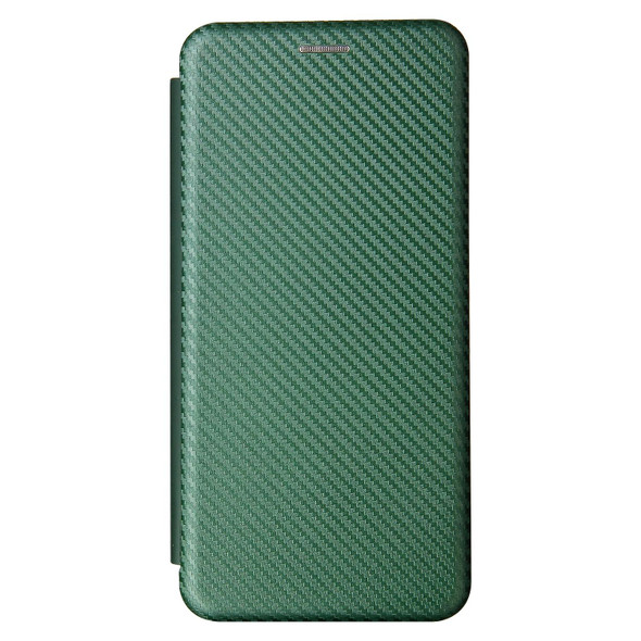 Xiaomi Mi 11 Ultra Carbon Fiber Texture Magnetic Horizontal Flip TPU + PC + PU Leather Case with Card Slot(Green)