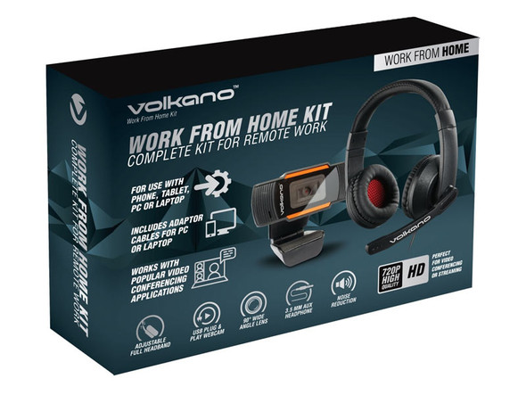 Volkano Work from Home Kit 720 Webcam Headset