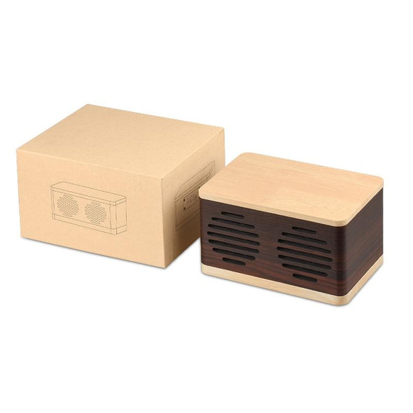 D70 QI Standard Subwoofer Wooden Bluetooth 4.2 Speaker, Support TF Card & 3.5mm AUX Yellow