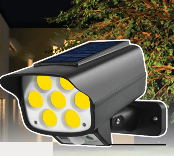 Outdoor Solar Monitoring Lamp