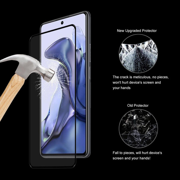 10 PCS - Xiaomi Mi 11T / 11T Pro ENKAY Hat-Prince Full Glue 0.26mm 9H 2.5D Tempered Glass Screen Protector Full Coverage Film