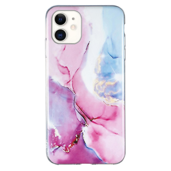 IMD Marble Pattern TPU Phone Case - iPhone 11(Pink Blue)