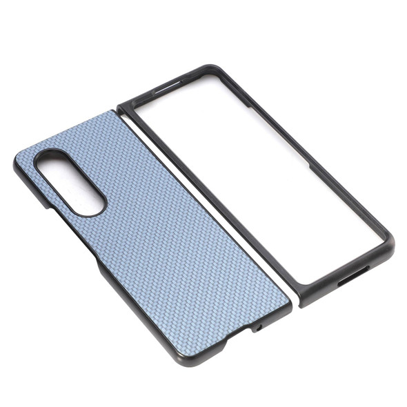 Samsung Galaxy Z Fold3 5G Cross Pattern Slim PC Protective Case(Blue)