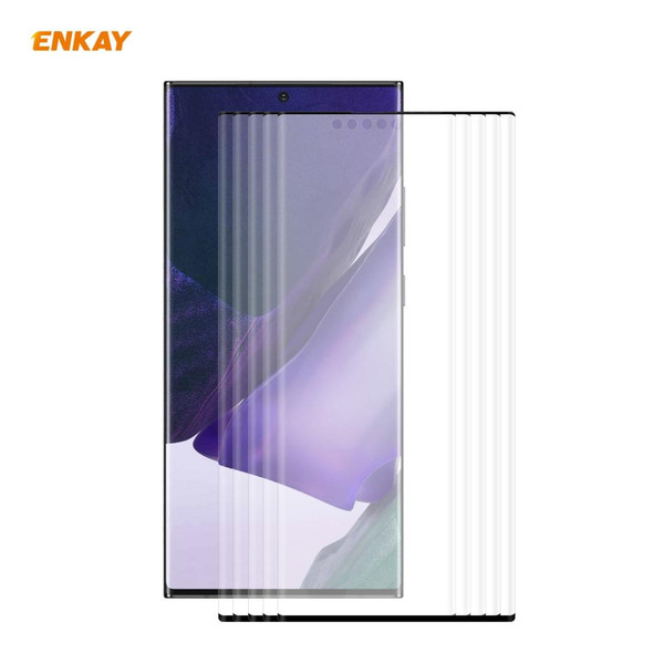 5 PCS - Samsung Galaxy Note 20 Ultra ENKAY Hat-Prince 0.26mm 9H 3D Explosion-proof Full Screen Curved Heat Bending Tempered Glass Film