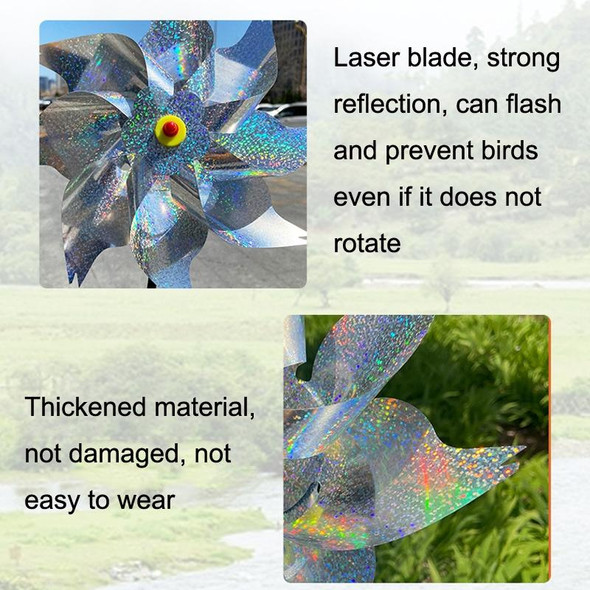 5PCS Balcony Garden Farmland Bird Catcher Reflector Anti-bird Laser Windmill, Style: Eight