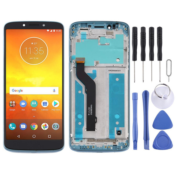 LCD Screen and Digitizer Full Assembly With Frame for Motorola Moto E5 Plus(Blue)