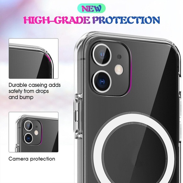 Magsafe Case Simple Magnetic Ring All-inclusive Clear Crystal Acrylic PC +TPU Shockproof Case - iPhone XS Max(Transparent)