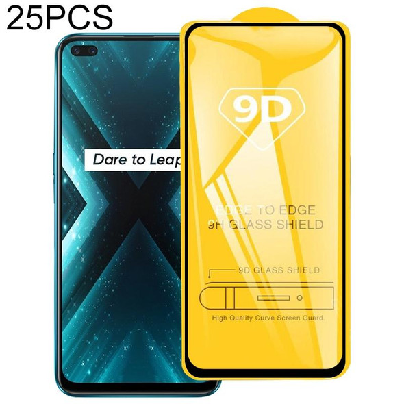 25 PCS 9D Full Glue Screen Tempered Glass Film - OPPO Realme X3 SuperZoom