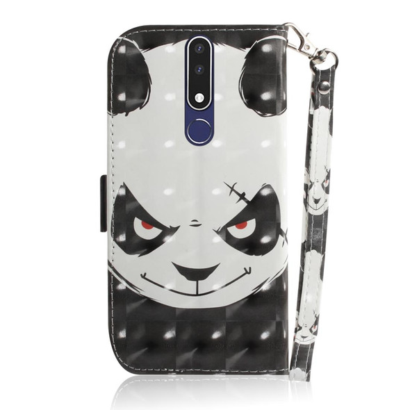 3D Painting Pattern Coloured Drawing Horizontal Flip Leatherette Case with Holder & Card Slots & Wallet - Nokia 3.1 Plus(Angry Bear)