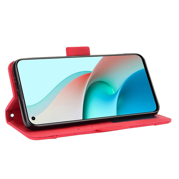 Xiaomi Redmi Note 9T 5G Skin Feel Calf Pattern Horizontal Flip Leather Case with Holder & Card Slots & Photo Frame(Red)