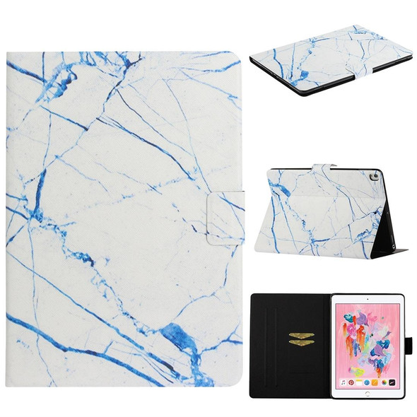 iPad 10.2 / 10.5 TPU Horizontal Flip Leather Case with Holder & Card Slot & Sleep / Wake-up Function(White Marble)