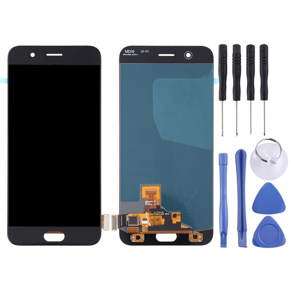 OLED Material LCD Screen and Digitizer Full Assembly for OPPO R11(Black)