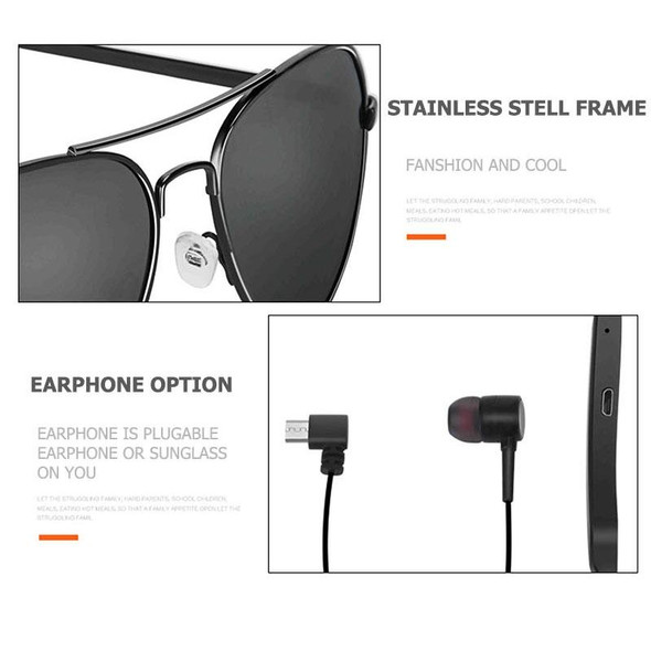 A8 Wireless Earphone Bluetooth Headset Sunglasses Music Headphones Smart Glasses Earbud Hands-free with Mic