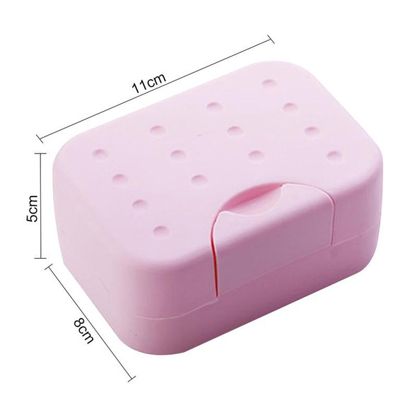 2 PCS Portable Travel Soap Box(Pink)