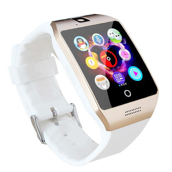 Q18S 1.54 inch IPS Screen MTK6260A Bluetooth 3.0 Smart Watch Phone, Pedometer / Sedentary Reminder / Sleeping Monitor  / Anti-Loss / Remote Camera / GSM / 0.3M Camera (White + Gold)