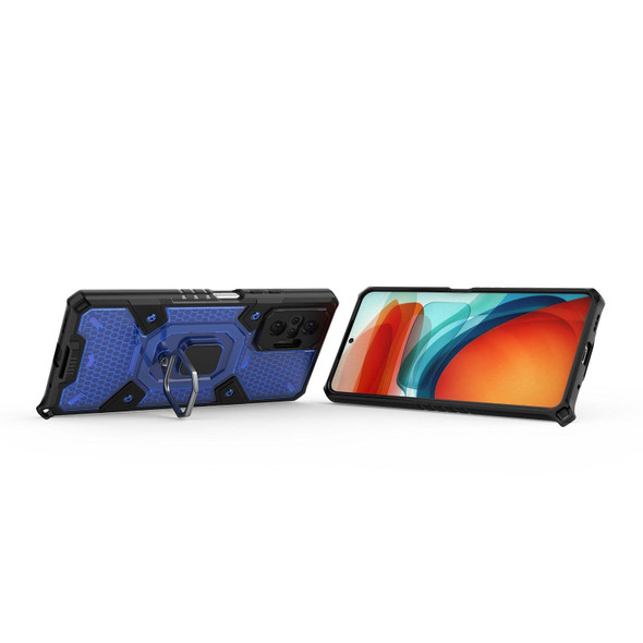 Xiaomi Redmi Note 10 Pro Space PC+TPU Ring Holder Protective Case(Blue)