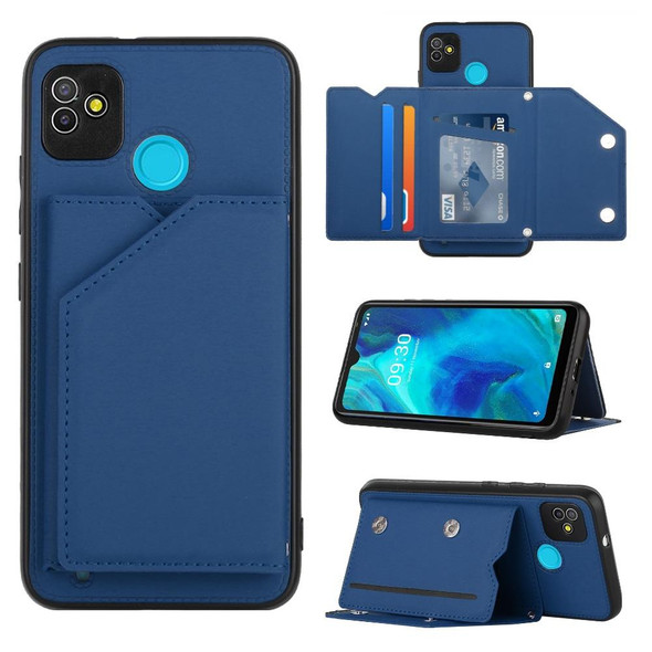 Tecno Pop5 Skin Feel PU + TPU + PC Phone Case(Blue)
